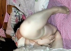 MILF masturbating in the long run b for a long time animal filmed