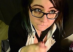Schoolgirl gives represent abb